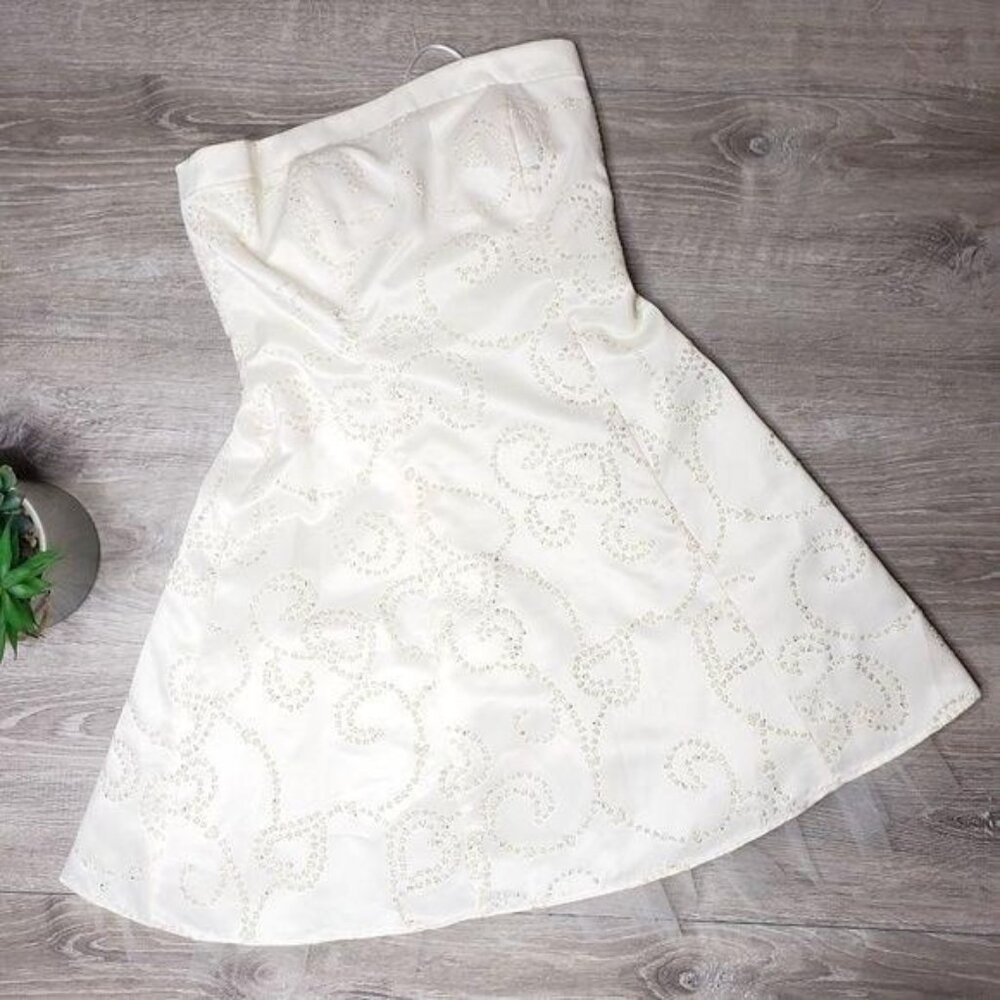 Strapless Morgan & Co. Dress With Lace-Up Back wedding, bridal, prom, honeymoon